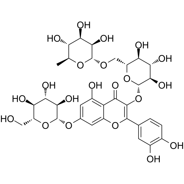 Quercetin 3-rutinoside 7-glucoside (Morkotin A) Structure