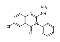 6-chloro-2-hydrazinyl-3-phenylquinazolin-4-one结构式