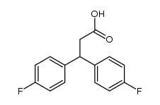 3,3-bis(4-fluorophenyl)-propanoic acid Structure