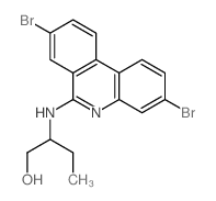 1-Butanol,2-[(3,8-dibromo-6-phenanthridinyl)amino]- Structure