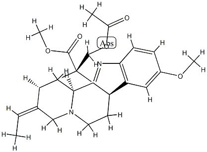 (16R)-17-Acetyloxy-10-methoxyakuammilan-16-carboxylic acid methyl ester structure