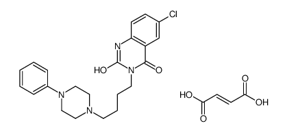 (E)-but-2-enedioic acid,6-chloro-3-[4-(4-phenylpiperazin-1-yl)butyl]-1H-quinazoline-2,4-dione Structure