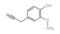 4-Hydroxy-3-methoxyphenylacetonitrile structure