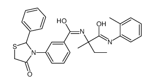 N-[2-methyl-1-(2-methylanilino)-1-oxobutan-2-yl]-3-(4-oxo-2-phenyl-1,3-thiazolidin-3-yl)benzamide结构式