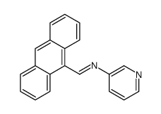 1-anthracen-9-yl-N-pyridin-3-ylmethanimine结构式