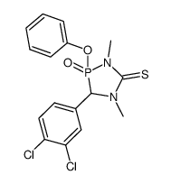 1,4-dimethyl-3-(3,4-dichlorophenyl)-2-phenoxy-1,4,2-diazaphospholidin-5-thione-2-oxide Structure