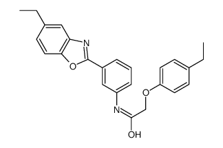 Acetamide, N-[3-(5-ethyl-2-benzoxazolyl)phenyl]-2-(4-ethylphenoxy)- (9CI)结构式