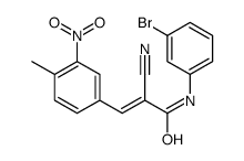 (Z)-N-(3-bromophenyl)-2-cyano-3-(4-methyl-3-nitrophenyl)prop-2-enamide Structure