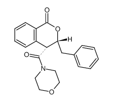 4-(3-benzyl-1-oxo-isochroman-4-carbonyl)-morpholine结构式