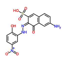 6-amino-4-hydroxy-3-[(2-hydroxy-5-nitrophenyl)azo]naphthalene-2-sulphonic acid structure