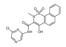 2-methyl-1,1,4-trioxo-1,2,3,4-tetrahydro-1λ6-naphtho[2,1-e][1,2]thiazine-3-carboxylic acid 6-chloro-pyrazin-2-ylamide结构式