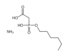 ((Hexyloxy)hydroxyphosphinyl)acetic acid monoammonium salt结构式