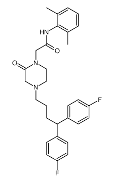 2-{4-[4,4-bis-(4-fluoro-phenyl)-butyl]-2-oxo-piperazin-1-yl}-N-(2,6-dimethyl-phenyl)-acetamide结构式