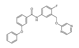 N-[4-fluoro-3-(pyrazin-2-yloxymethyl)phenyl]-3-phenoxybenzamide Structure