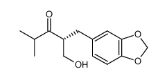 (2R)-1-hydroxy-4-methyl-2-(3,4-methylenedioxyphenyl)methyl-3-pentanone Structure