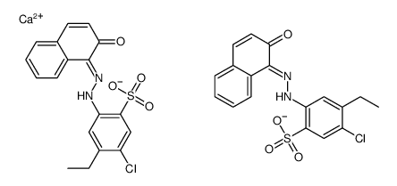 Benzenesulfonic acid, 5-chloro-4-ethyl-2-(2-hydroxy-1-naphthalenyl)azo-, calcium salt (2:1) picture