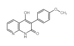 2-hydroxy-3-(4-methoxyphenyl)-1H-1,8-naphthyridin-4-one structure