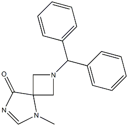 2-Benzhydryl-5-methyl-2,5,7-triaza-spiro[3.4]oct-6-en-8-one Structure