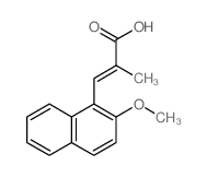 (E)-3-(2-methoxynaphthalen-1-yl)-2-methyl-prop-2-enoic acid structure