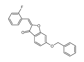 2-[(2-fluorophenyl)methylidene]-6-phenylmethoxy-1-benzofuran-3-one Structure