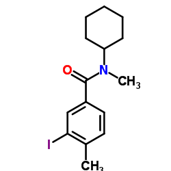 N-Cyclohexyl-3-iodo-N,4-dimethylbenzamide结构式