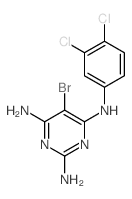 2,4,6-Pyrimidinetriamine, 5-bromo-N4-(3,4-dichlorophenyl)-结构式