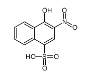 4-hydroxy-3-nitronaphthalene-1-sulphonic acid Structure