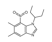 1-(1-乙基丙基)-5,6-二甲基-7-硝基-1H-苯并咪唑图片