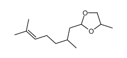 2-(2,6-dimethylhept-5-enyl)-4-methyl-1,3-dioxolane Structure