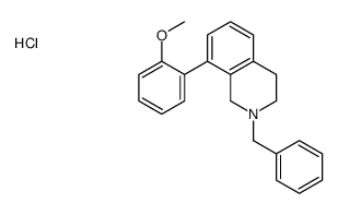 2-benzyl-8-(2-methoxyphenyl)-3,4-dihydro-1H-isoquinoline,hydrochloride结构式