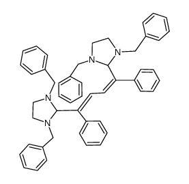 Bis(dibenzyl-1,3 imidazolidinyl-2)-1,4 diphenyl-1,4 butadiene-(1Z,3E)结构式