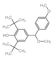 4-[methoxy-(4-methoxyphenyl)methyl]-2,6-ditert-butyl-phenol结构式