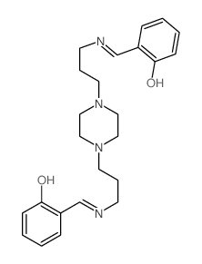 6-[[3-[4-[3-[(6-oxo-1-cyclohexa-2,4-dienylidene)methylamino]propyl]piperazin-1-yl]propylamino]methylidene]cyclohexa-2,4-dien-1-one Structure