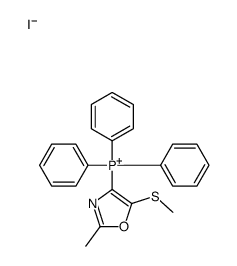 (2-methyl-5-methylsulfanyl-1,3-oxazol-4-yl)-triphenylphosphanium,iodide Structure