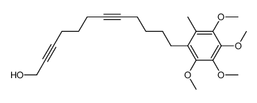 1-(12-hydroxydodeca-5,10-diynyl)-2,3,4,5-tetramethoxy-6-methylbenzene结构式