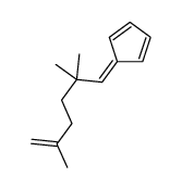 5-(2,2,5-trimethylhex-5-enylidene)cyclopenta-1,3-diene结构式