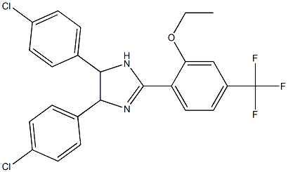 4,5-bis-(4-Chloro-phenyl)-2-(2-ethoxy-4-trifluoromethyl-phenyl)-4,5-dihydro-1H-imidazole Structure