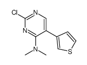 2-chloro-N,N-dimethyl-5-thiophen-3-ylpyrimidin-4-amine结构式