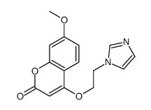 4-(2-imidazol-1-ylethoxy)-7-methoxychromen-2-one Structure