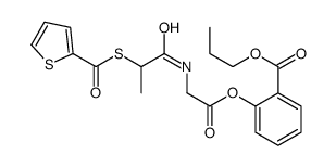 Glycine, N-(1-oxo-2-((2-thienylcarbonyl)thio)propyl)-, 2-(propoxycarbo nyl)phenyl ester结构式