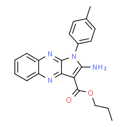 Propyl 2-amino-1-(4-methylphenyl)-1H-pyrrolo[2,3-b]quinoxaline-3-carboxylate Structure