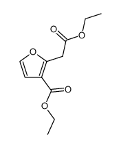 ethyl 2-(2-ethoxy-2-oxoethyl)furan-3-carboxylate Structure