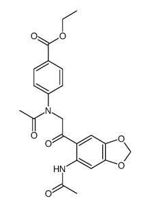 ethyl 4-(N-(2-(6-acetamidobenzo[d][1,3]dioxol-5-yl)-2-oxoethyl)acetamido)benzoate结构式