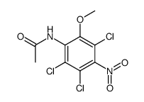 acetic acid-(2,3,5-trichloro-6-methoxy-4-nitro-anilide)结构式