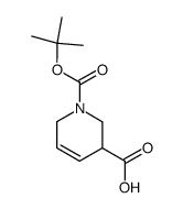 1-N-(t-butoxycarbonyl)-1,2,3,6-tetrahydro-(3RS)-pyridinecarboxylic acid Structure