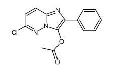 6-chloro-2-phenylimidazo(1,2-b)pyridazin-3-yl acetate Structure