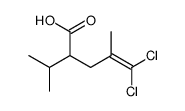 5,5-dichloro-4-methyl-2-propan-2-ylpent-4-enoic acid结构式