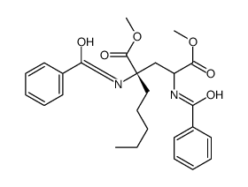 dimethyl (2S)-2,4-dibenzamido-2-pentylpentanedioate Structure