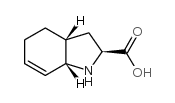 (2S,3AR,7AS)-(2-ALPHA-,3A-ALPHA-,7A-ALPHA)-2,3,3A,4,5,7A-HEXAHYDRO-1H-INDOLE-2-CARBOXYLIC ACID structure