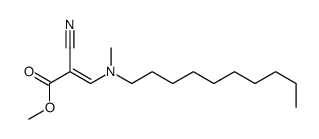 methyl 2-cyano-3-[decyl(methyl)amino]prop-2-enoate结构式